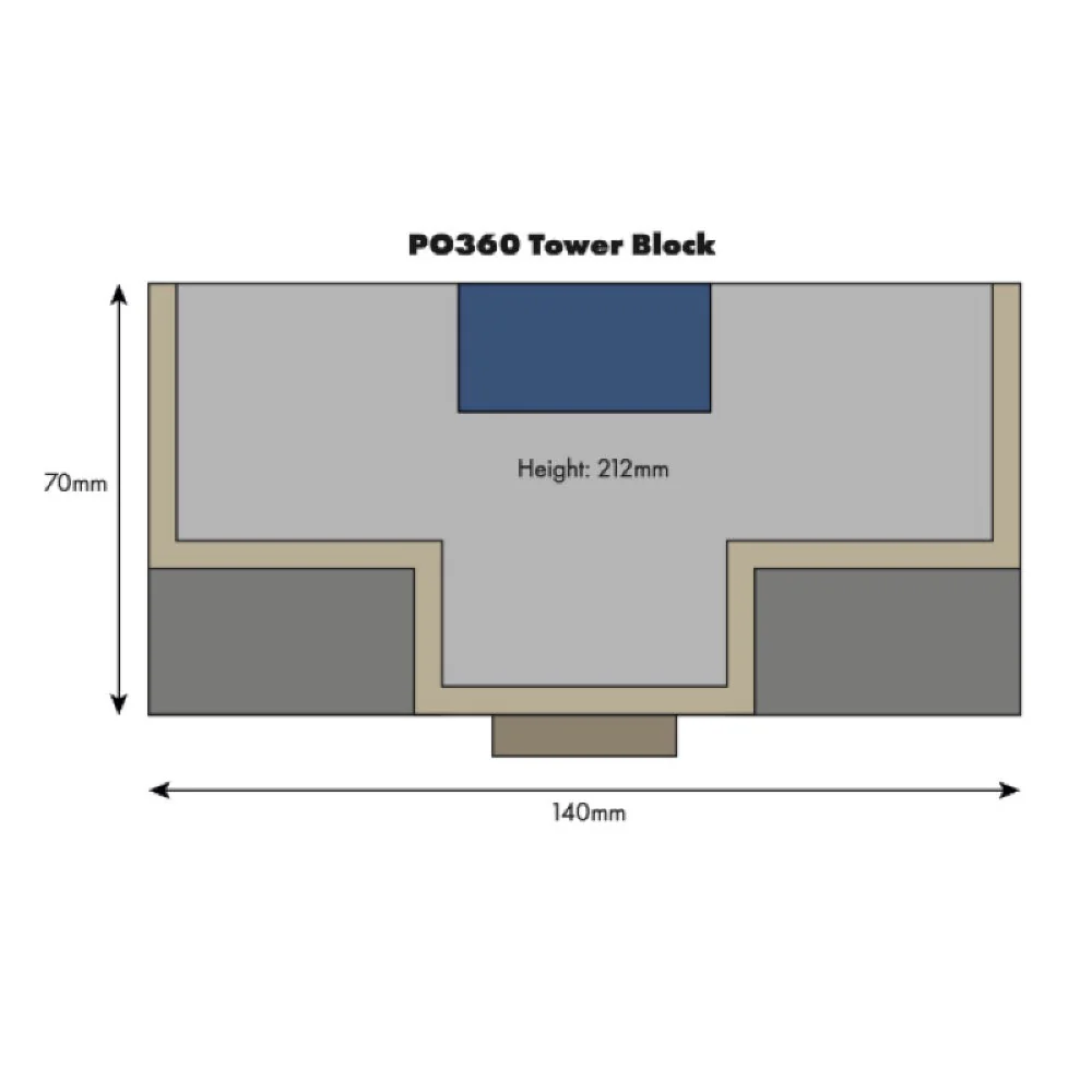 Metcalfe PO360 00 Low Relief Tower Block - Image 2