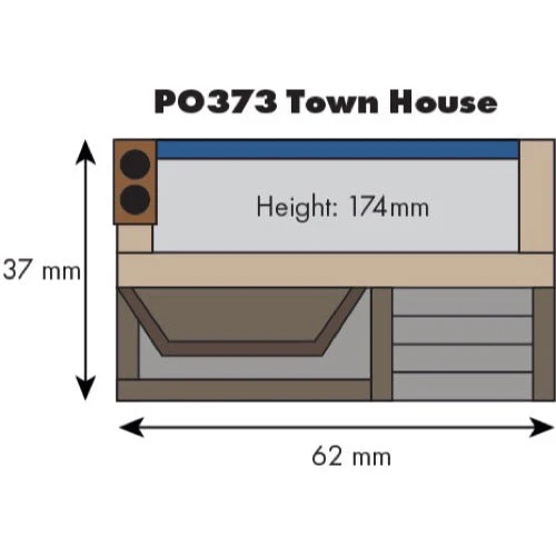 Metcalfe PO373 OO/HO Low Relief Town House - Image 3