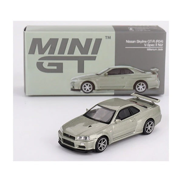 Mini GT MGT01003-R Nissan Skyline GT-R (R34) V-Spec II Nür - Millenium Jade - Image 2