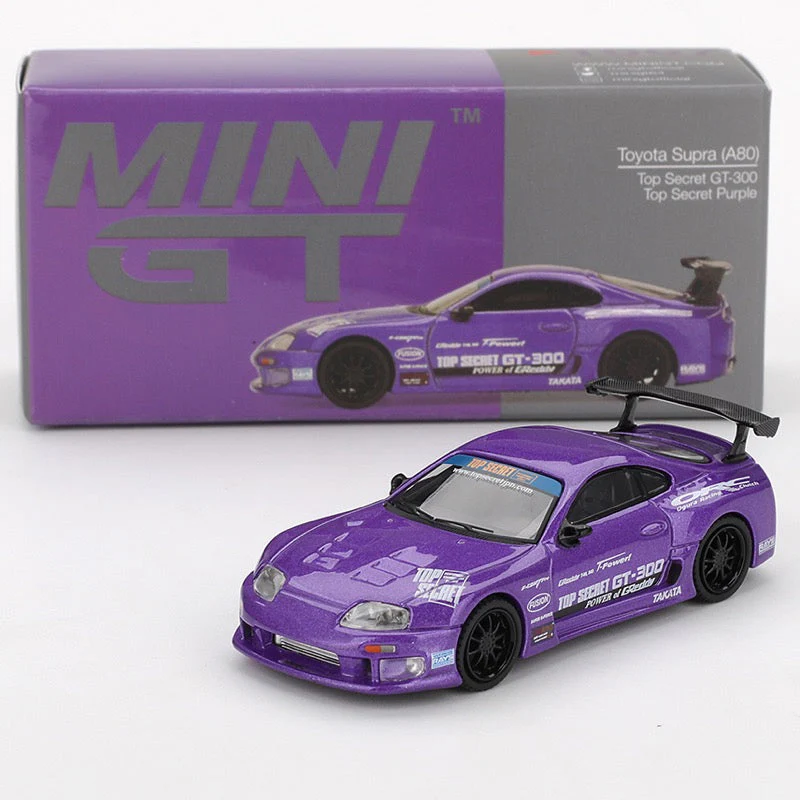Mini GT MGT01067-R 1/64 Toyota Supra (A80) Top Secret GT-300 Top Secret Purple - Image 2
