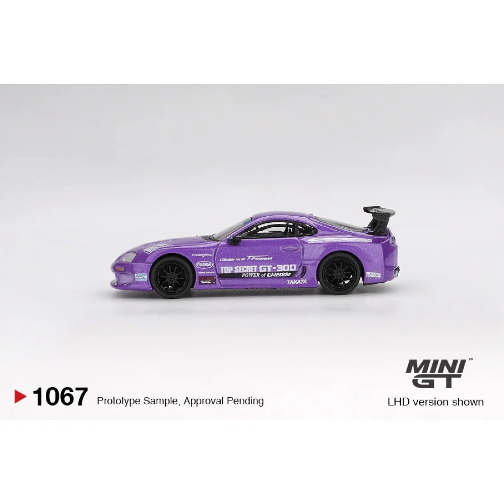 Mini GT MGT01067-R 1/64 Toyota Supra (A80) Top Secret GT-300 Top Secret Purple - Image 5
