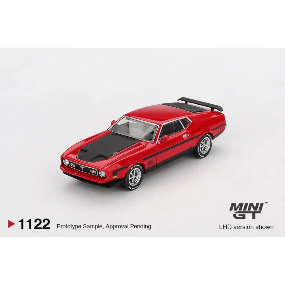 Mini GT MGT01122-L 1/64 Ford Mustang Mach1 1971 Race Red - Image 6
