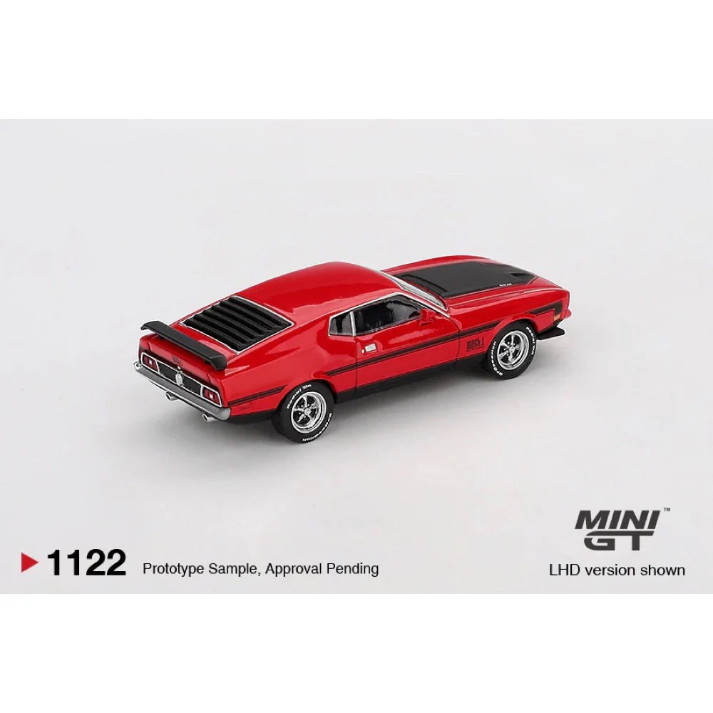 Mini GT MGT01122-L 1/64 Ford Mustang Mach1 1971 Race Red - Image 7