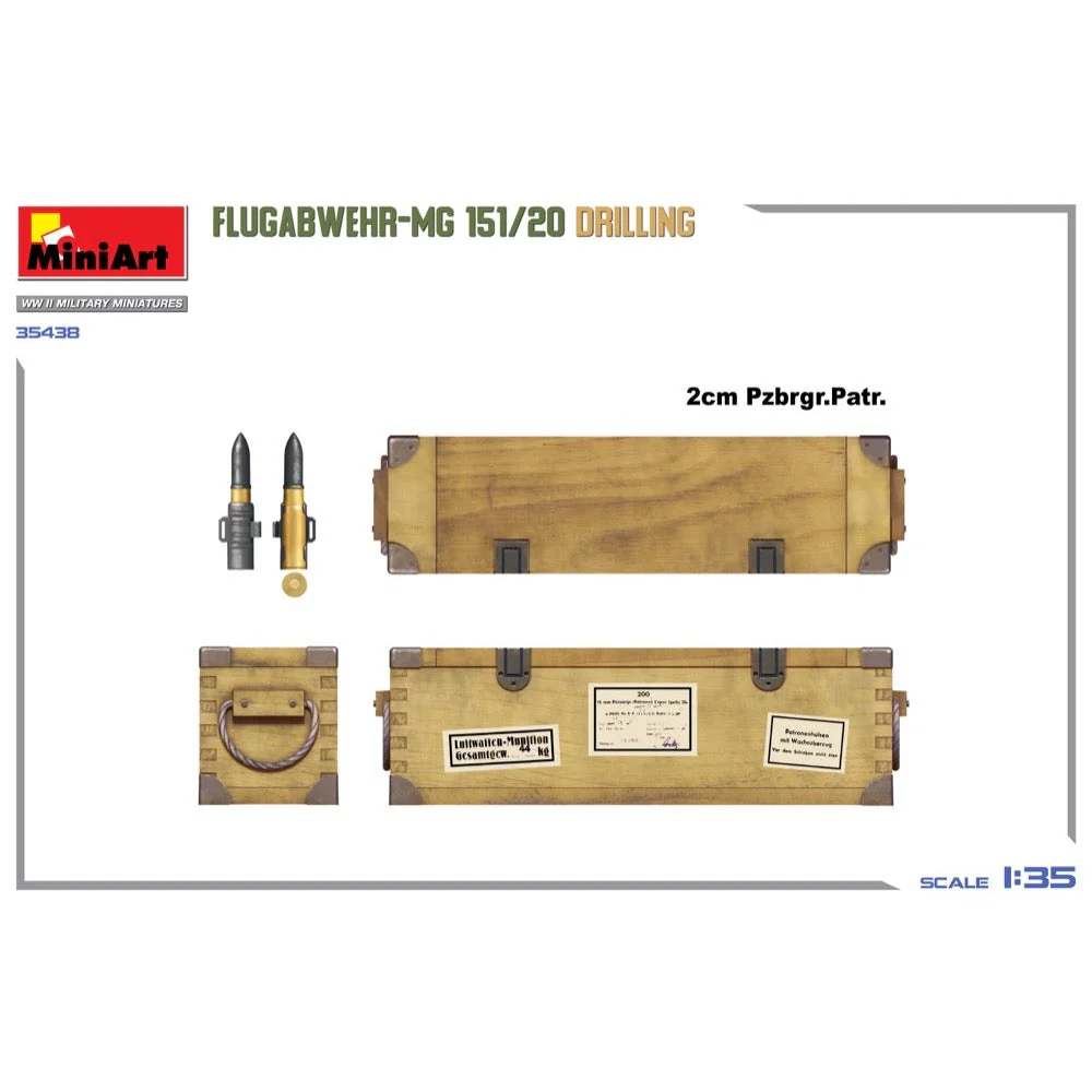 MiniArt 35438 1/35 Flugabwehr-MG 151/20 Drilling - Image 11