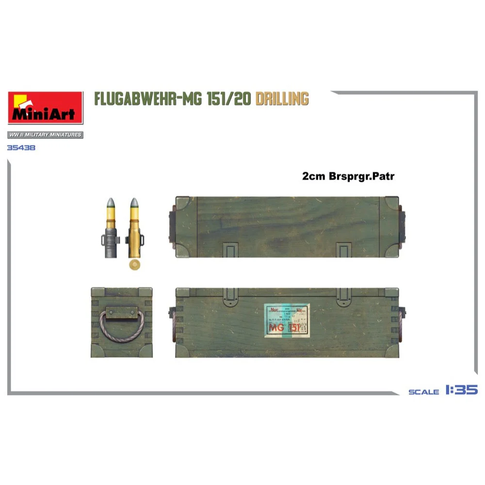 MiniArt 35438 1/35 Flugabwehr-MG 151/20 Drilling - Image 12