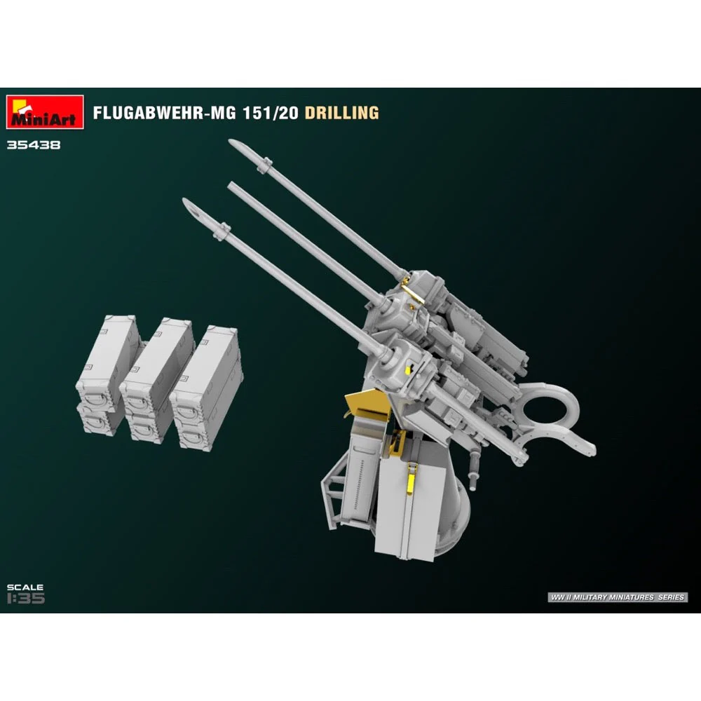 MiniArt 35438 1/35 Flugabwehr-MG 151/20 Drilling - Image 2