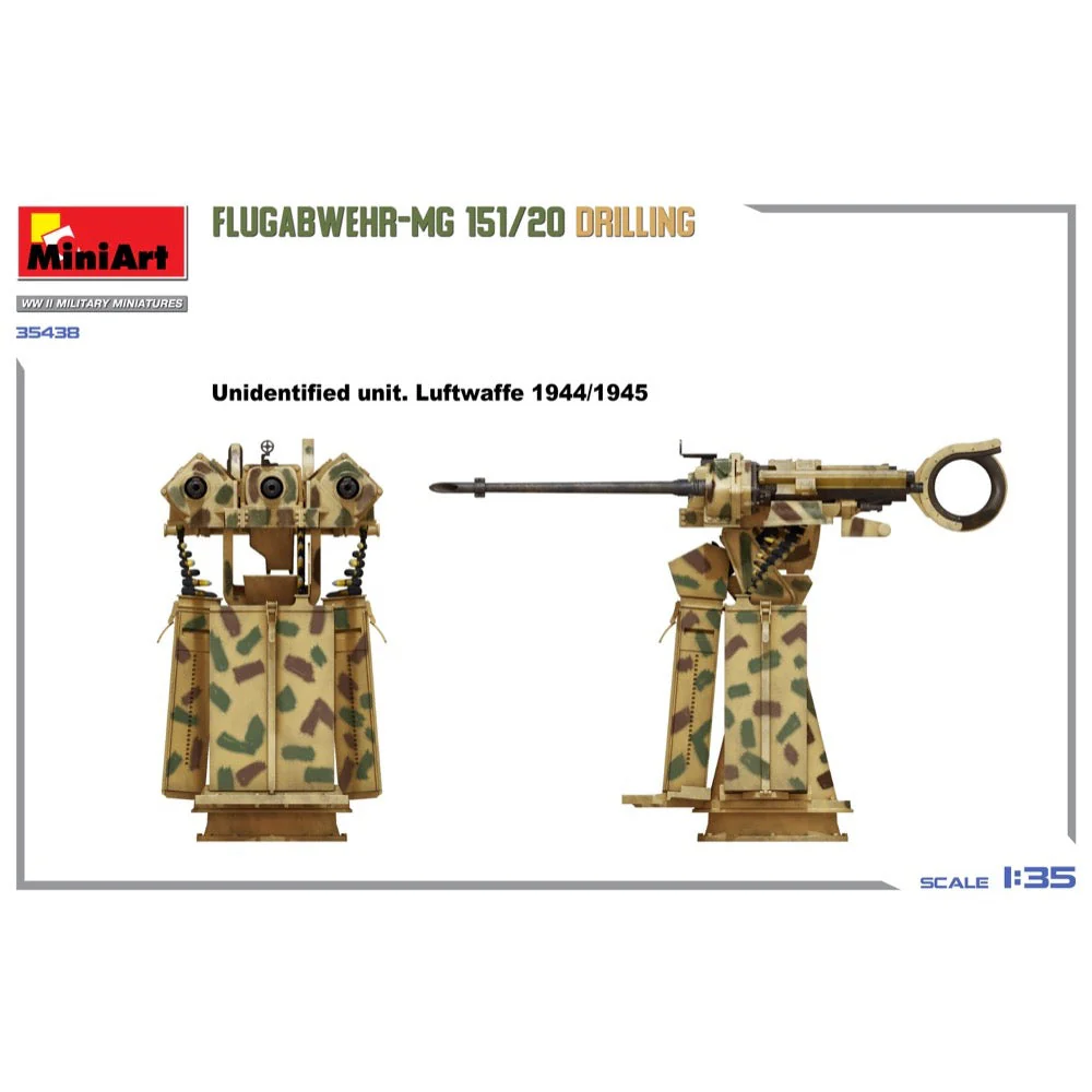 MiniArt 35438 1/35 Flugabwehr-MG 151/20 Drilling - Image 9