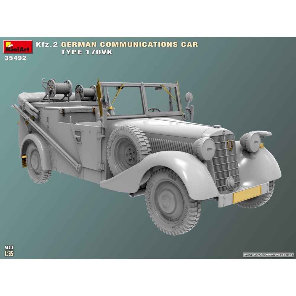 Miniart 35492 1/35 Kfz.2 German Communications Car Type 170VK - Image 2