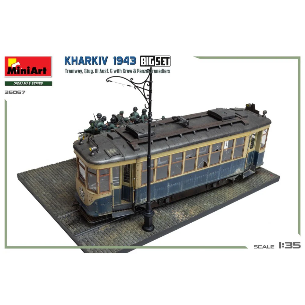 MiniArt 36067 1/35 Kharkiv 1943: Tram & Stug. III Ausf. G w/Crew. Big Set - Image 11