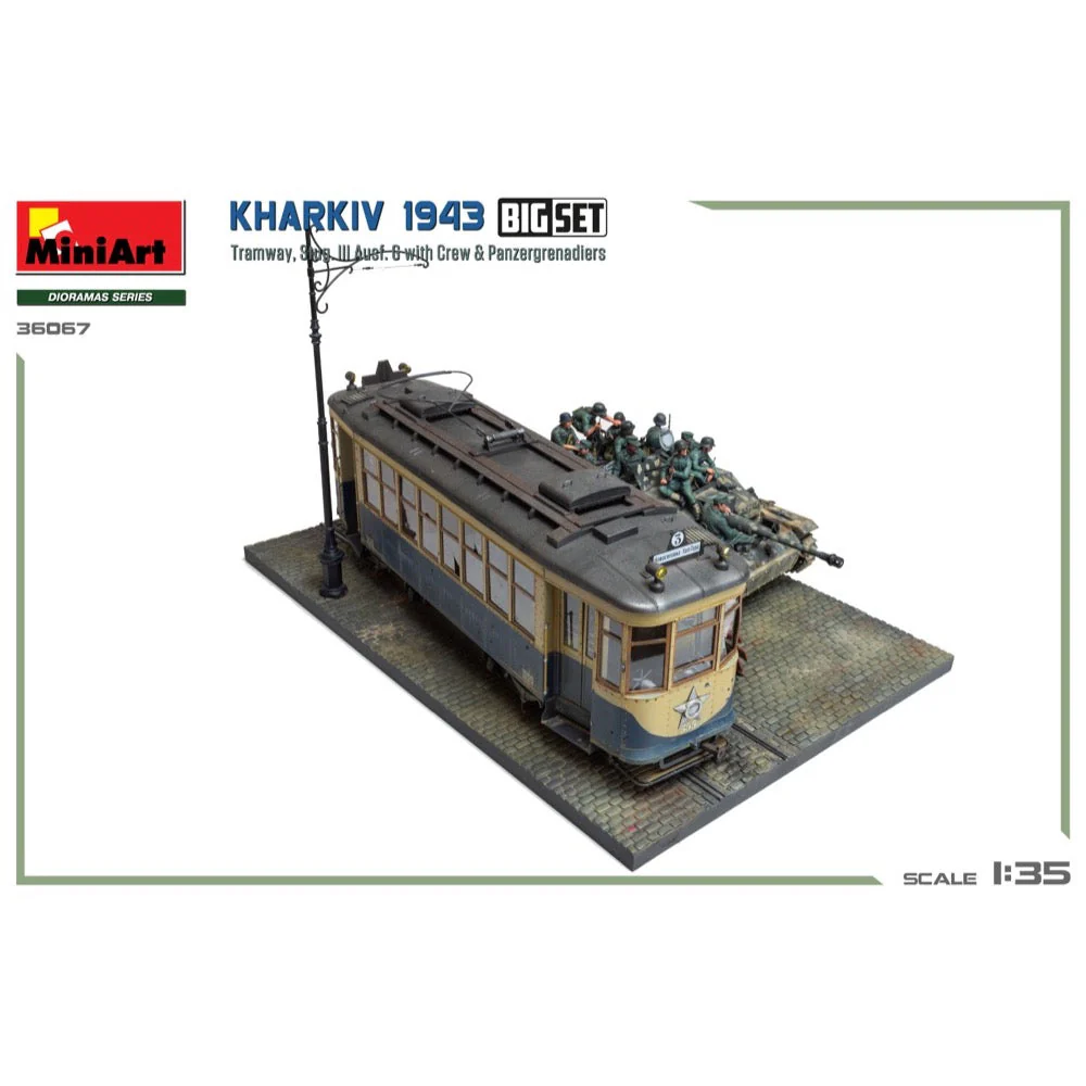 MiniArt 36067 1/35 Kharkiv 1943: Tram & Stug. III Ausf. G w/Crew. Big Set - Image 12