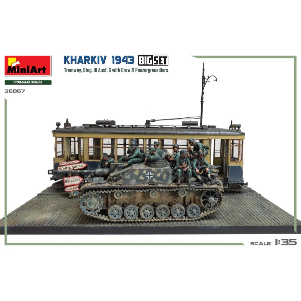 MiniArt 36067 1/35 Kharkiv 1943: Tram & Stug. III Ausf. G w/Crew. Big Set - Image 14
