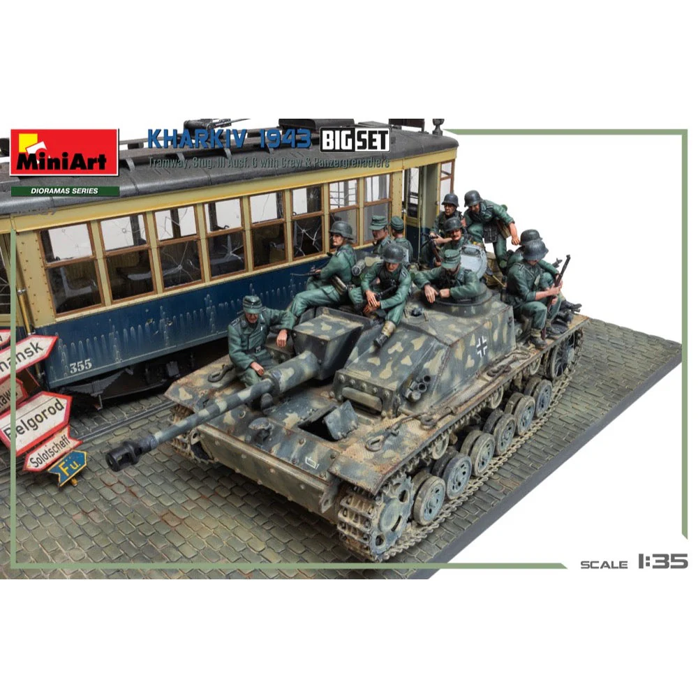 MiniArt 36067 1/35 Kharkiv 1943: Tram & Stug. III Ausf. G w/Crew. Big Set - Image 5