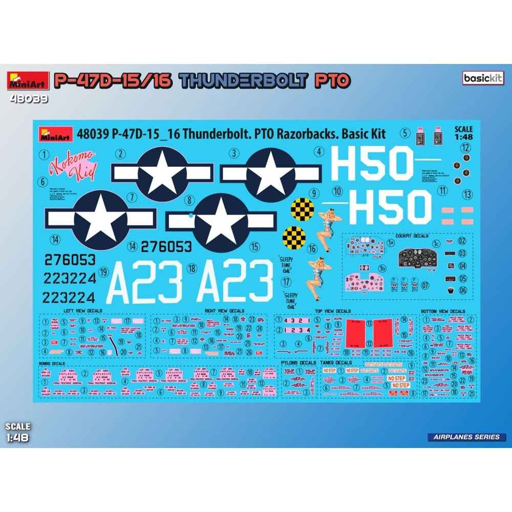 Miniart 48039 P-47D-15/16 Thunderbolt PTO Razorbacks - Image 6