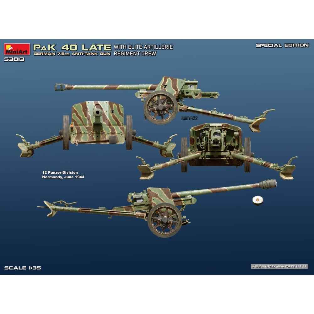 Miniart 53013 German 7.5cm PaK 40 Late with Elite Artillerie Regiment Crew - Image 8