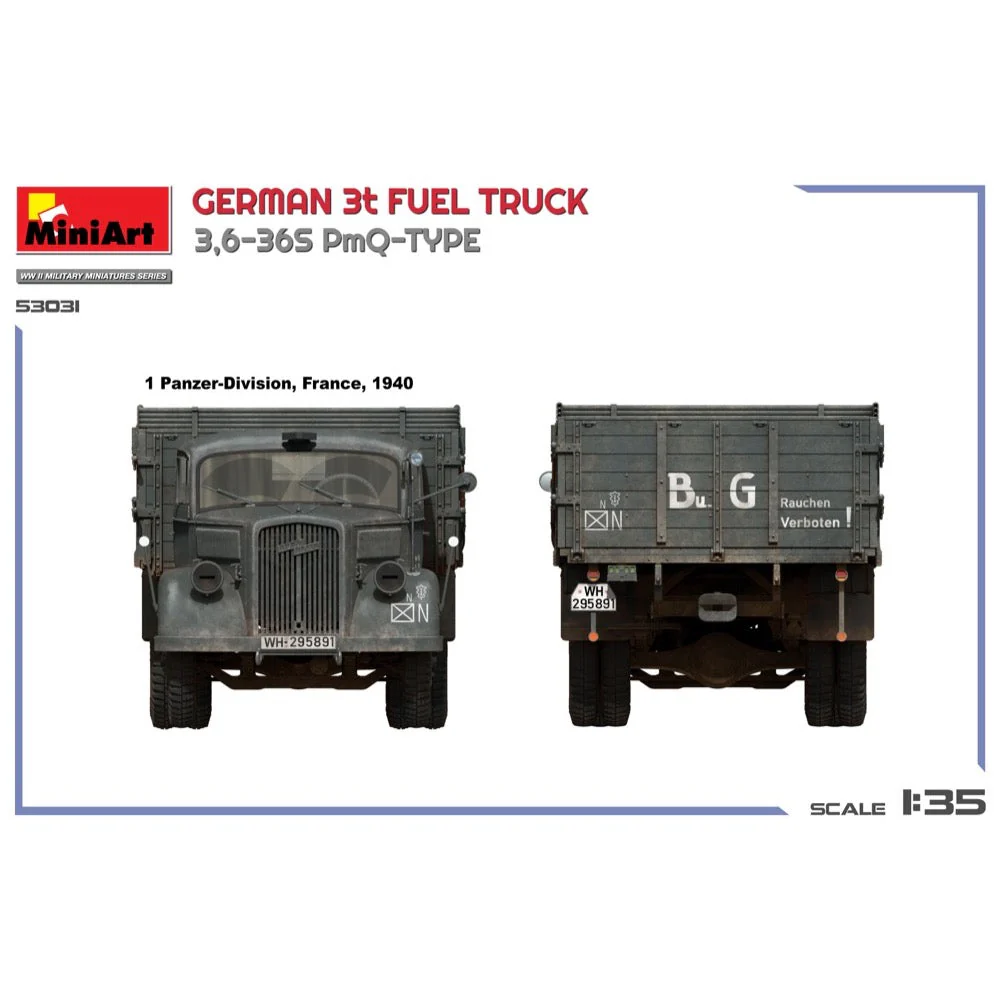 Miniart 53031 1/35 German 3t Fuel Truck 3.6-36S PmQ-Type - Image 4