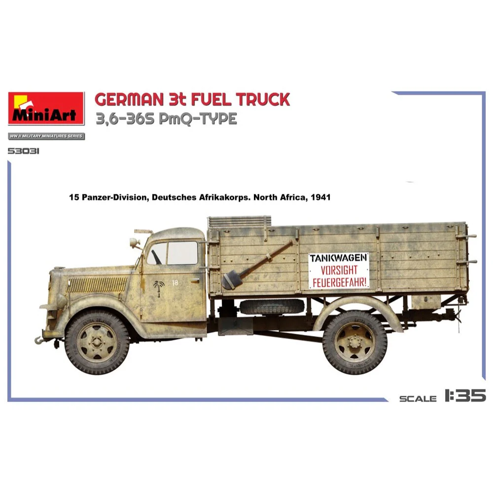 Miniart 53031 1/35 German 3t Fuel Truck 3.6-36S PmQ-Type - Image 7