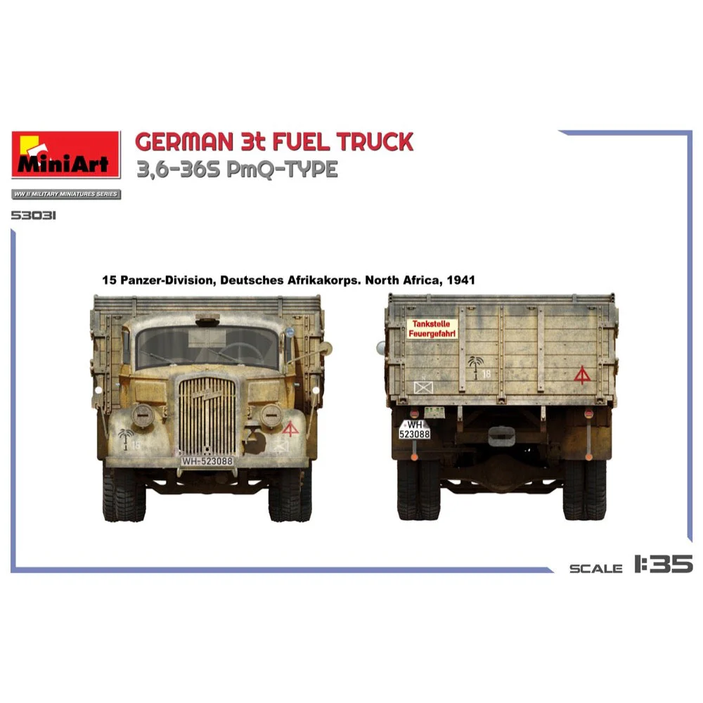 Miniart 53031 1/35 German 3t Fuel Truck 3.6-36S PmQ-Type - Image 8