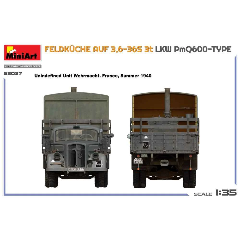 Miniart 53037 1/35 Feldküche Auf 3,6-36S 3T LKW PMQ600-Type - Image 3