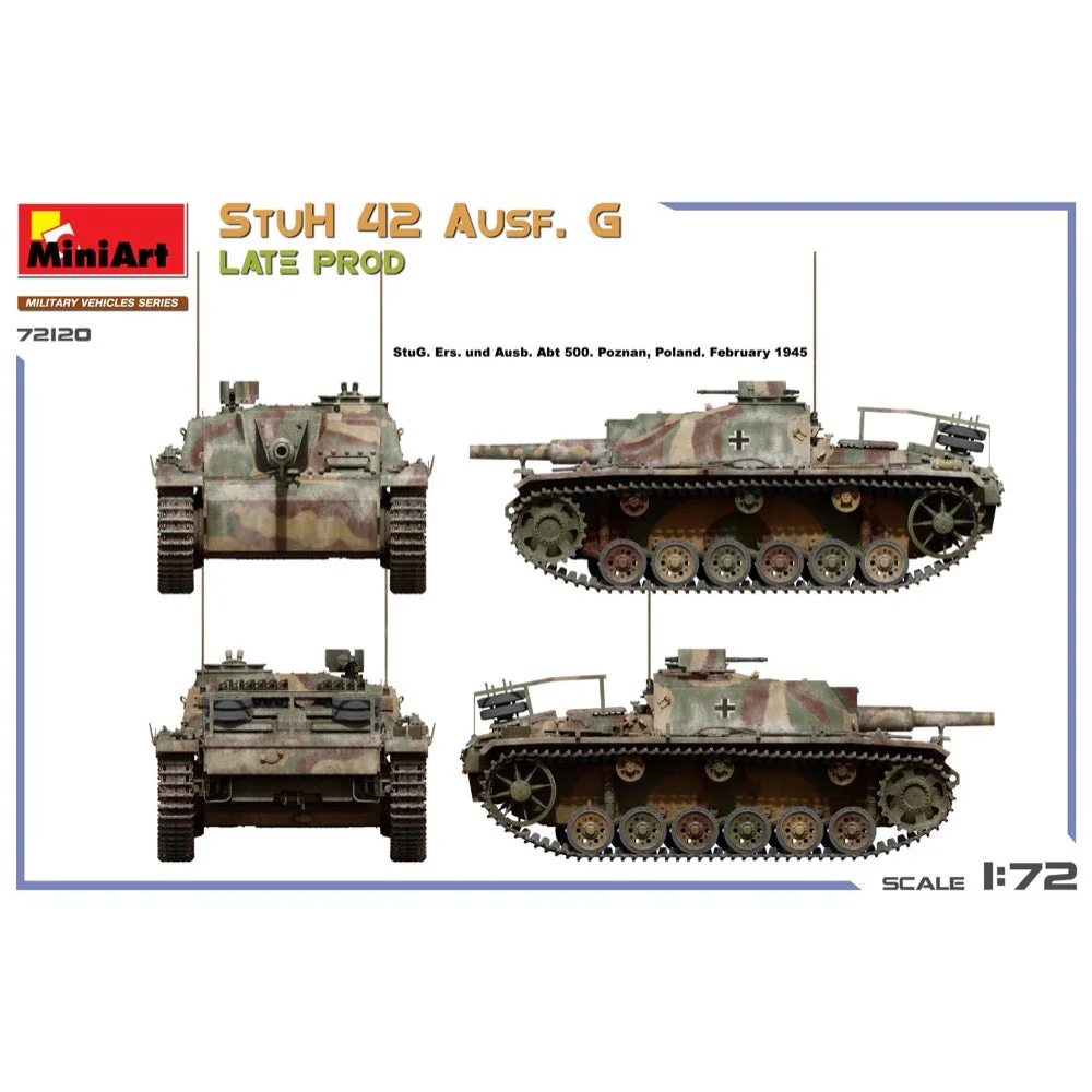 Miniart 72120 1/72 StuH 42 Ausf. G Late Production - Image 4