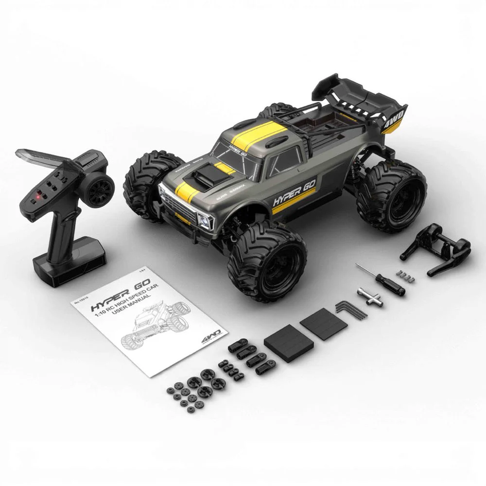 MJX 10210-G 1/10 HyperGo 4WD Brushless RC Truck Grey - Image 7