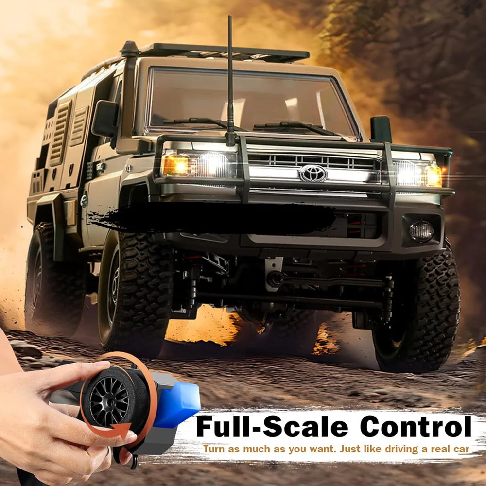 MN Model 1/12 Toyota LC79 4WD RC Crawler RTR (Black) - Image 9