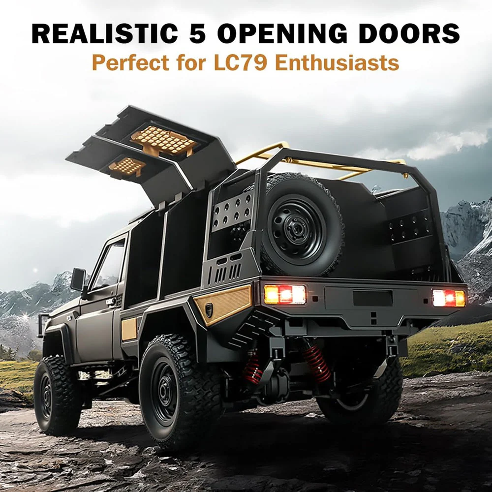 MN Model 1/12 Toyota LC79 4WD RC Crawler RTR (Grey) - Image 5