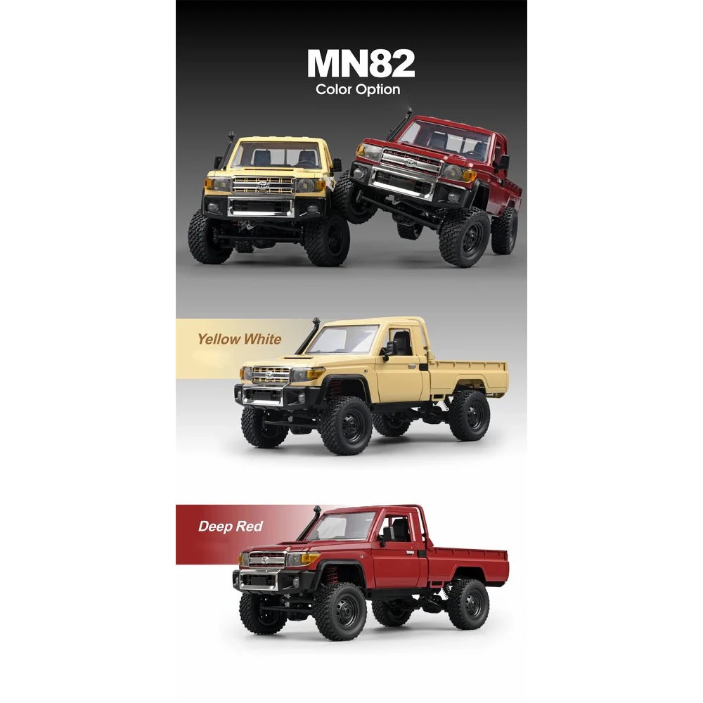 MN Model 1/12 Toyota LC79 4WD RC Crawler RTR (Red) - Image 9