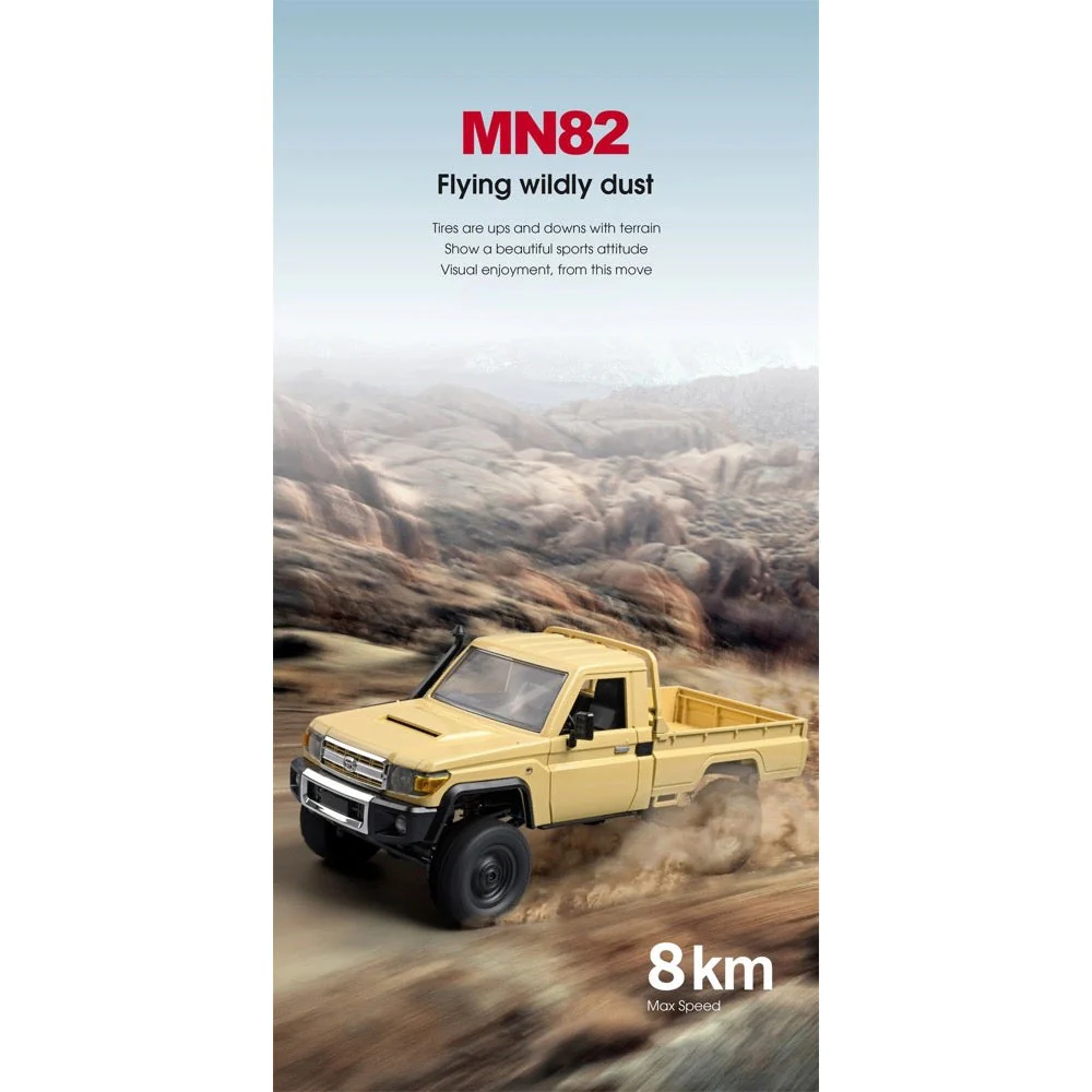 MN Model 1/12 Toyota LC79 4WD RC Crawler RTR (Yellow) - Image 12