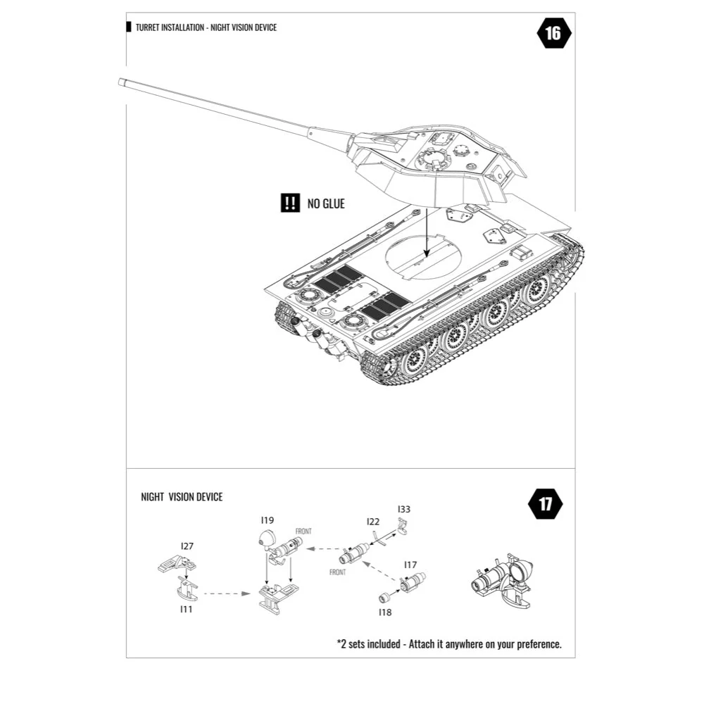 Modelcollect UA35010 1/35 German WWII E-60 Tank with Side Armour - Image 3
