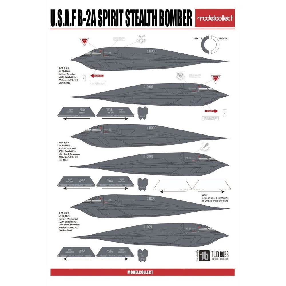 Modelcollect UA72201 U.S.A.F. B-2A Spirit Stealth Bomber - Image 10