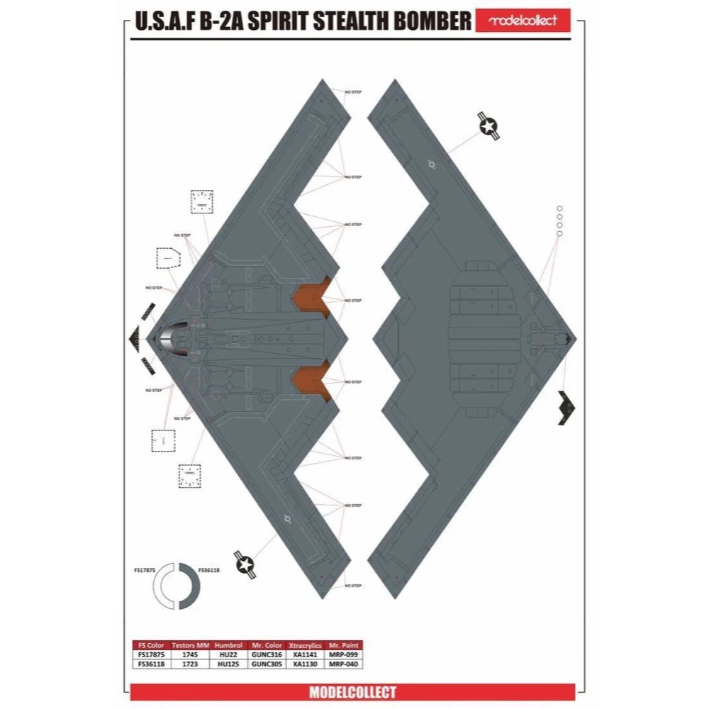 Modelcollect UA72206 USAF B-2A Spirit Stealth Bomber with Mop GBU-57 - Image 4