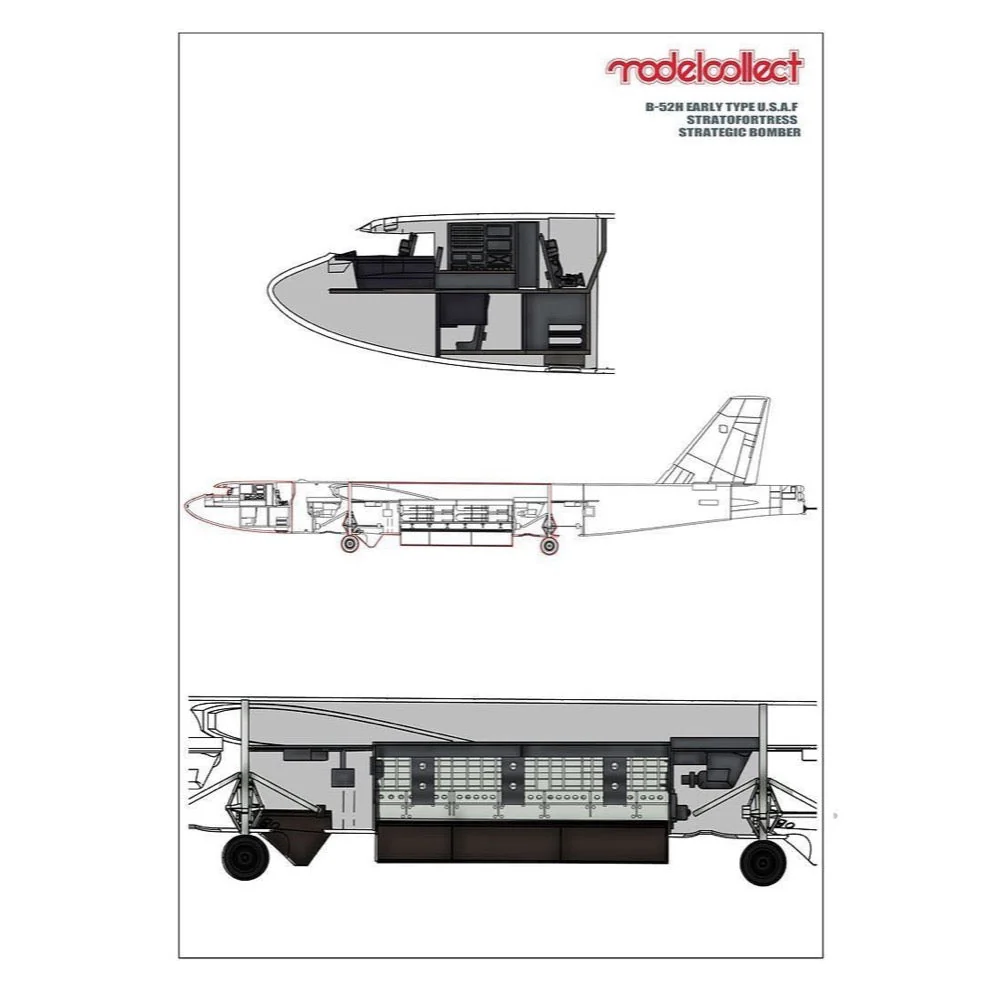 Modelcollect UA72208 B-52H early type Stratofortress strategic Bomber l - Image 4