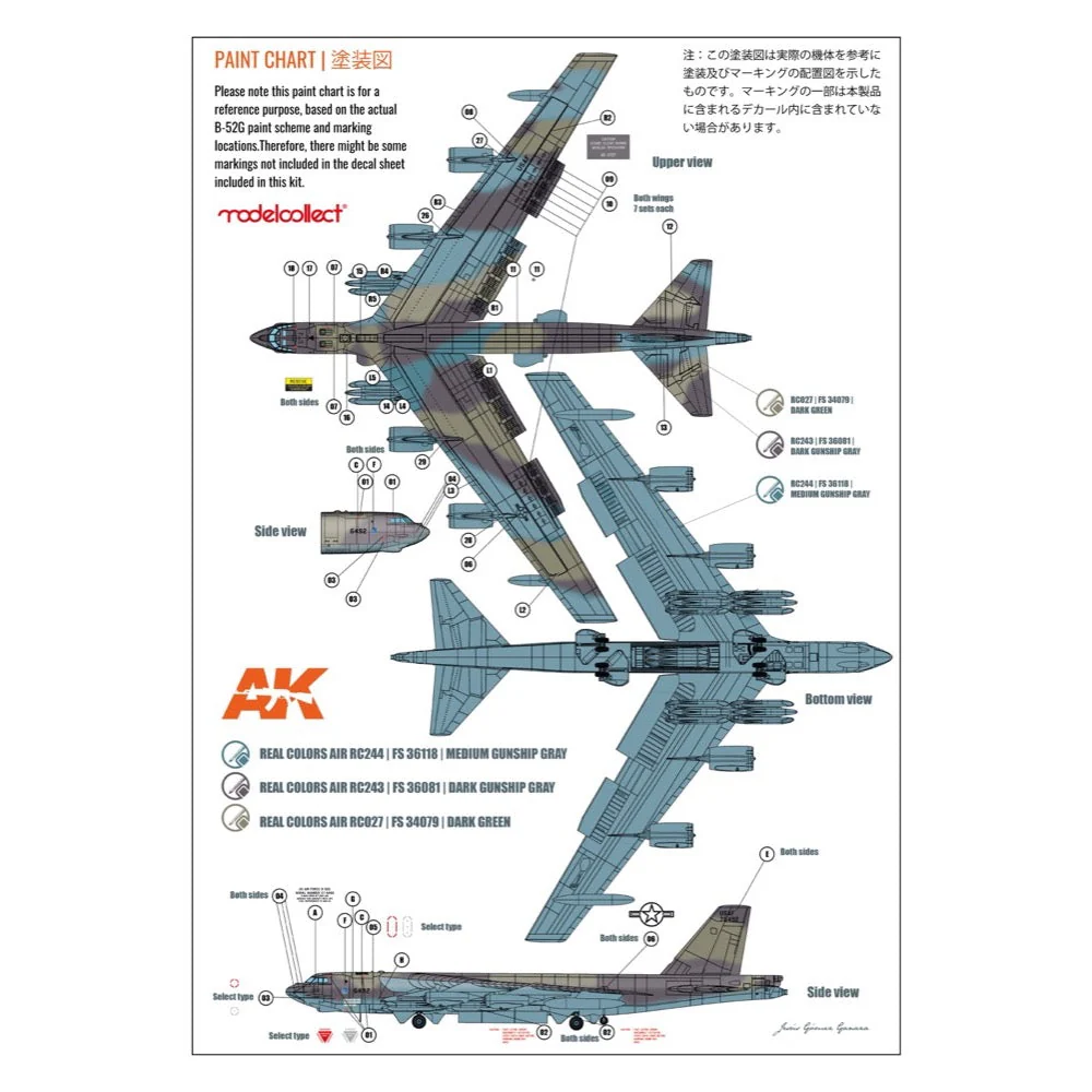 Modelcollect UA72212 USAF B-52G Stratofortress strategic Bomber - Image 4