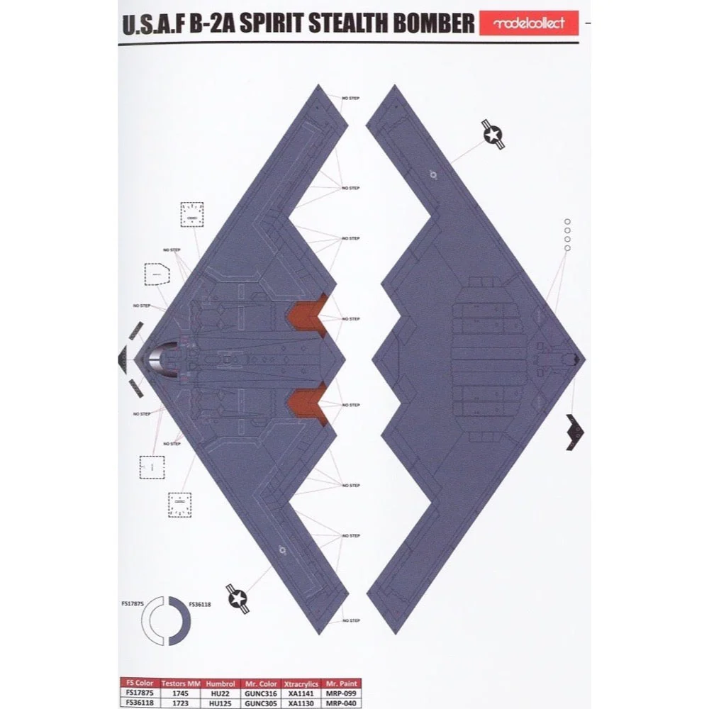 Modelcollect UA72214 USAF B-2A Spirit Stealth Bomber with AGM-158 Missile - Image 4
