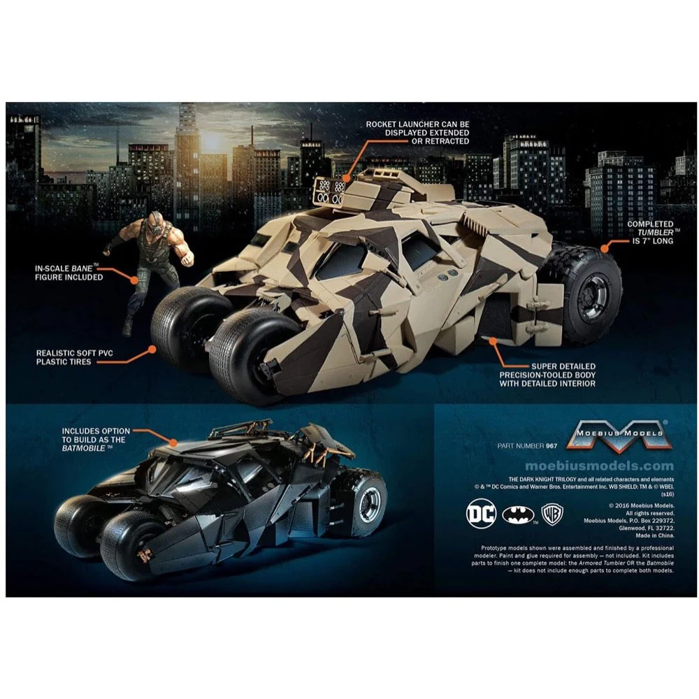 Moebius 967 1/25 Dark Knight Armoured Tumbler With Bane - Image 9