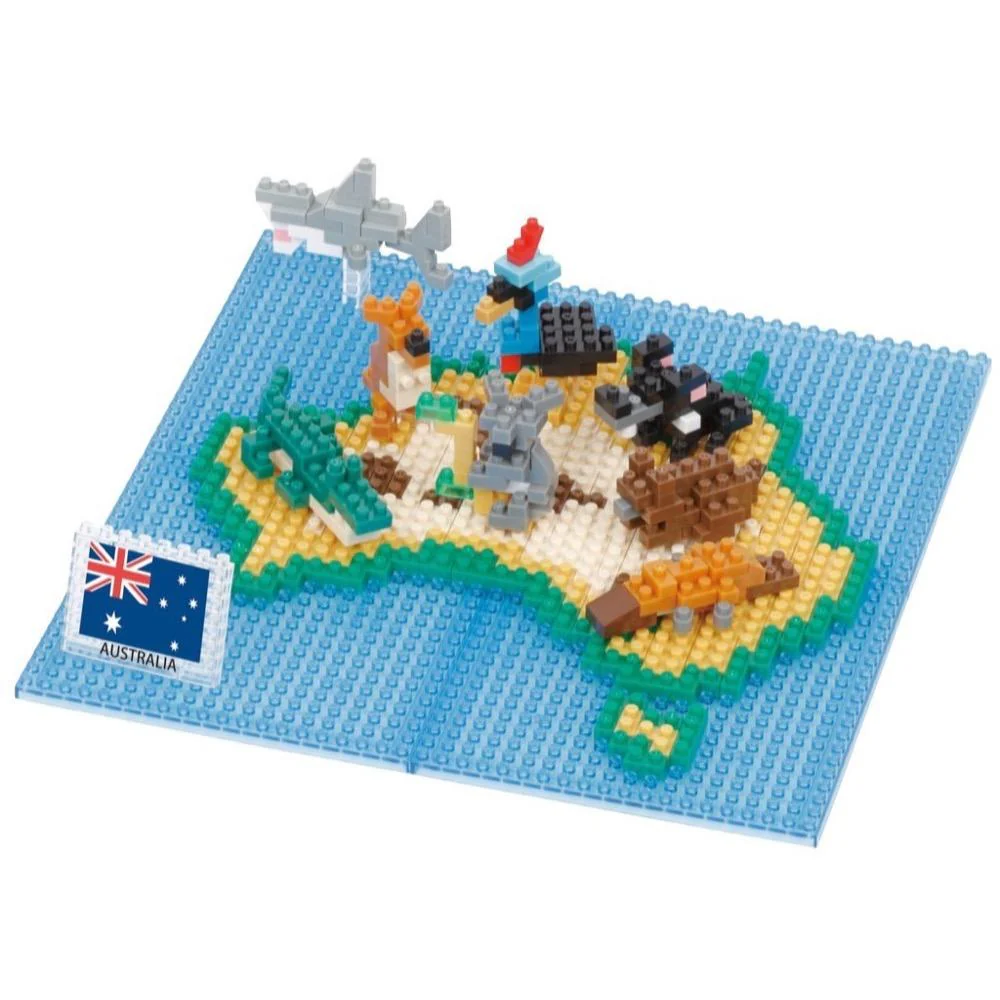 Nanoblock NBH-215 Animals of Australia on Map - Image 2