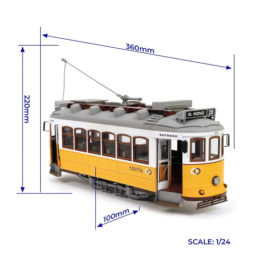 OcCre 53005 1/24 Lisboa Tram Wooden Model Kit - Image 2