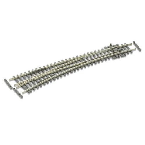 Peco SLE387 N Code 80 Left Hand Curved Turnout Electrofrog