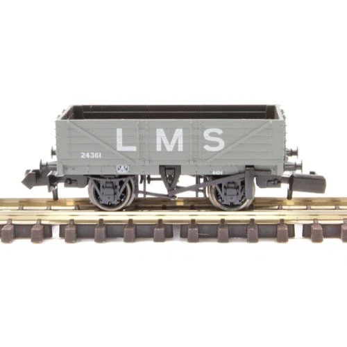 Peco NR5003M N RTR 9ft 5 Plank Open Wagon LMS Grey - Image 3