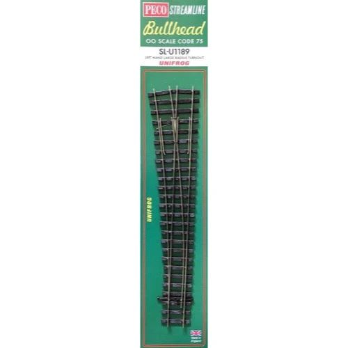 Peco SLU1189 OO Bullhead Large Radius Left Hand Turnout - Image 2