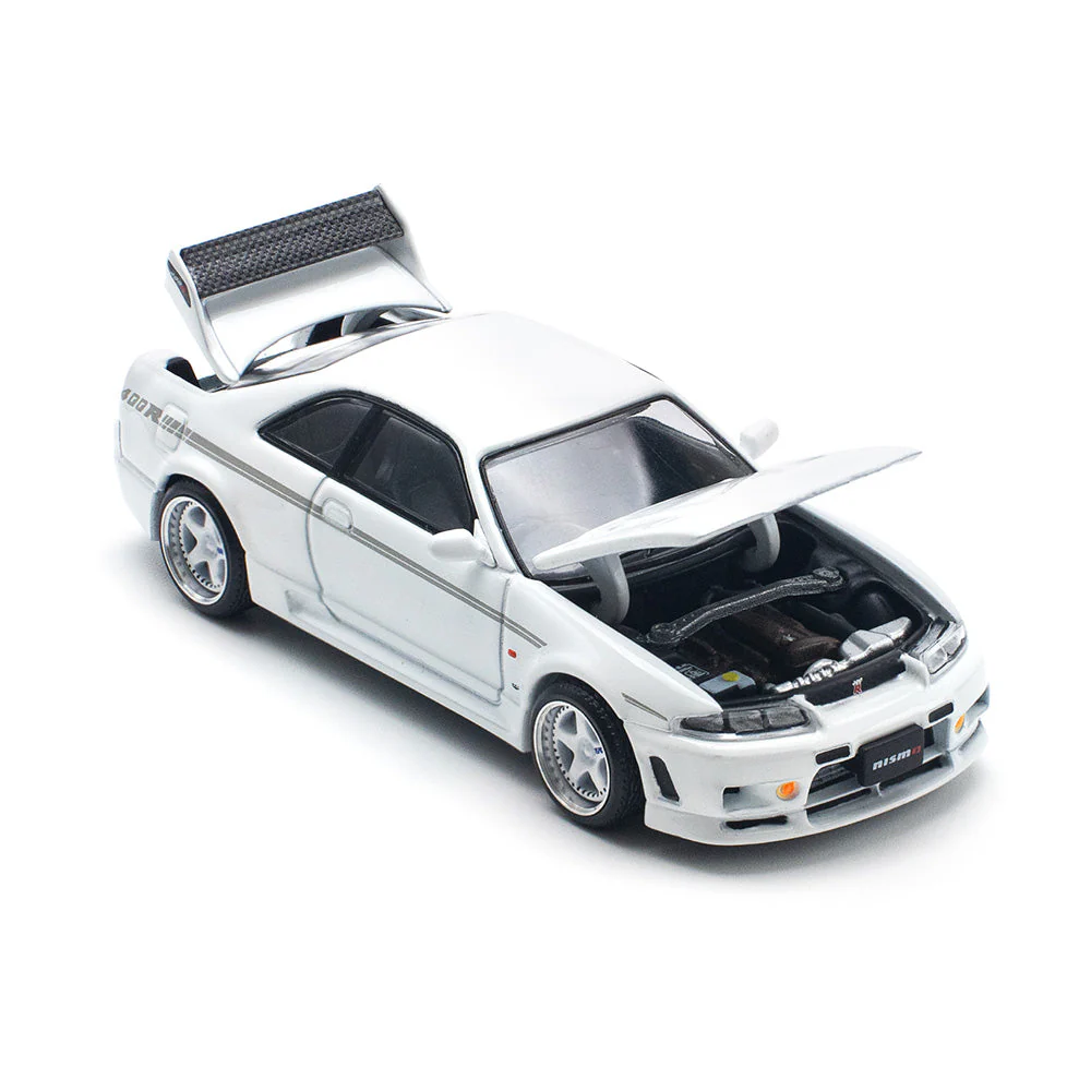 Pop Race 64-0052 1/64 Nissan GT-R R33 Nismo 400R White - Image 3