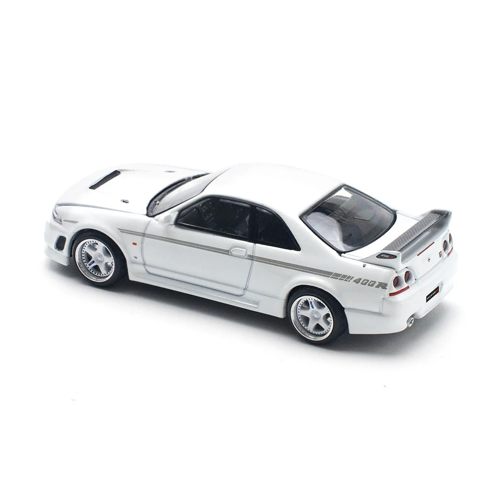 Pop Race 64-0052 1/64 Nissan GT-R R33 Nismo 400R White - Image 4