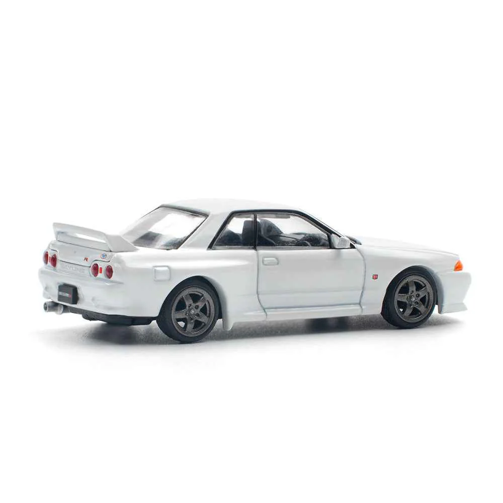 Pop Race 64-0157 1/64 Nissan Skyline GT-R R32 Crystal White - Image 3