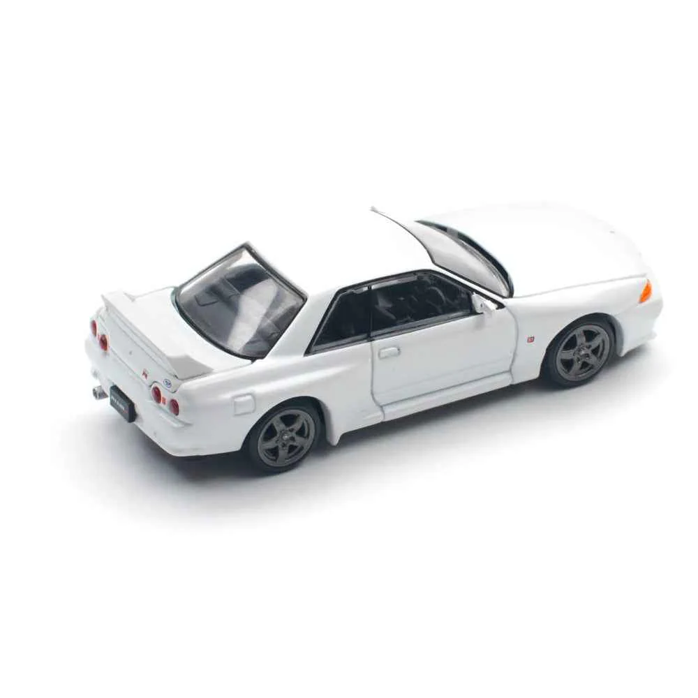 Pop Race 64-0157 1/64 Nissan Skyline GT-R R32 Crystal White - Image 6