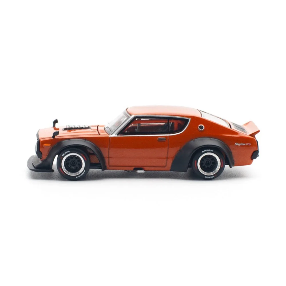 Pop Race 64-0173 1/64 Skyline GT-R V8 Drift Kenmeri Orange - Image 4