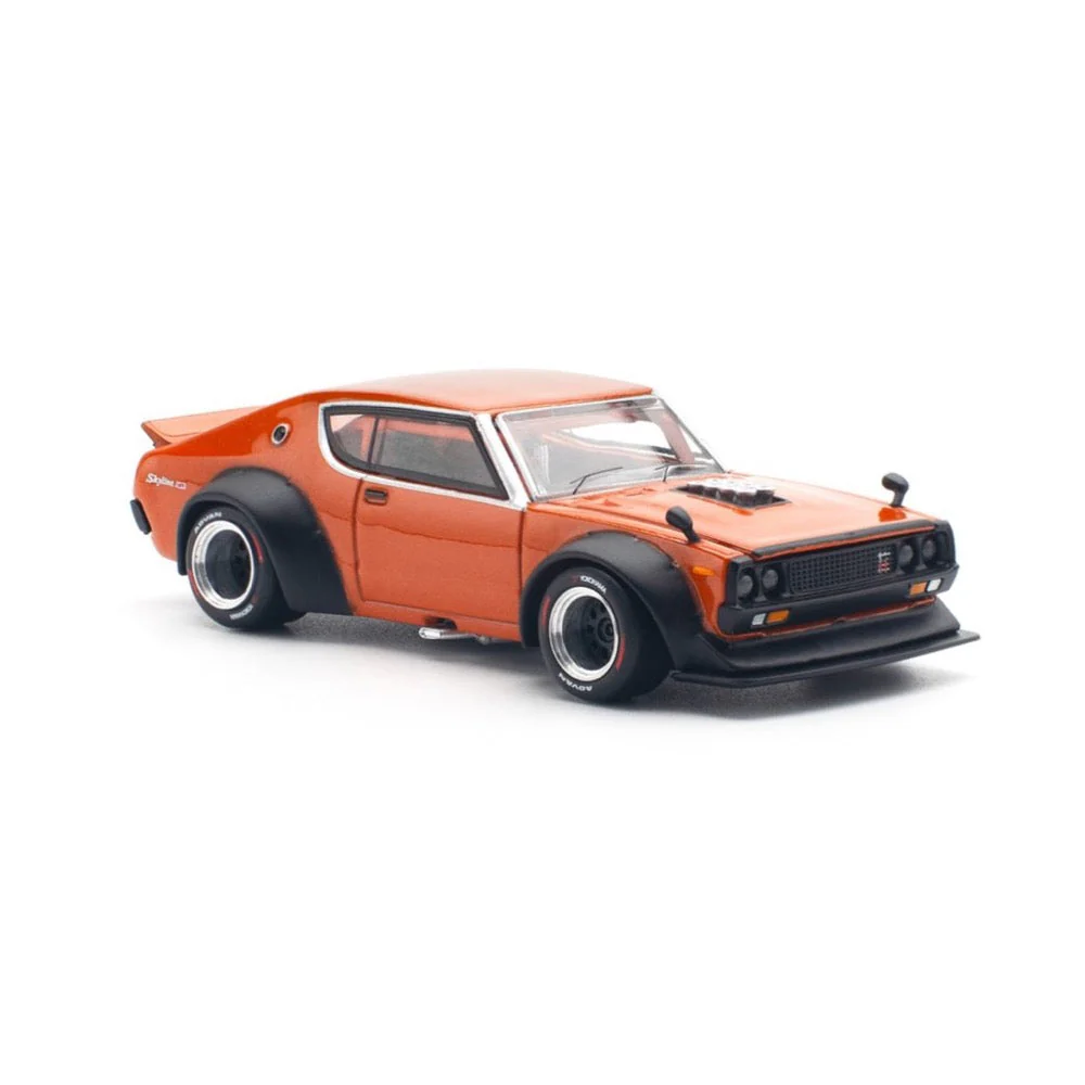 Pop Race 64-0173 1/64 Skyline GT-R V8 Drift Kenmeri Orange - Image 5