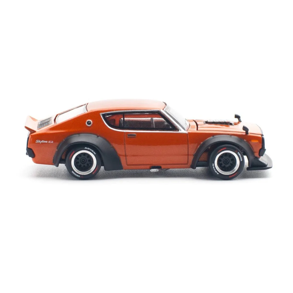 Pop Race 64-0173 1/64 Skyline GT-R V8 Drift Kenmeri Orange - Image 6
