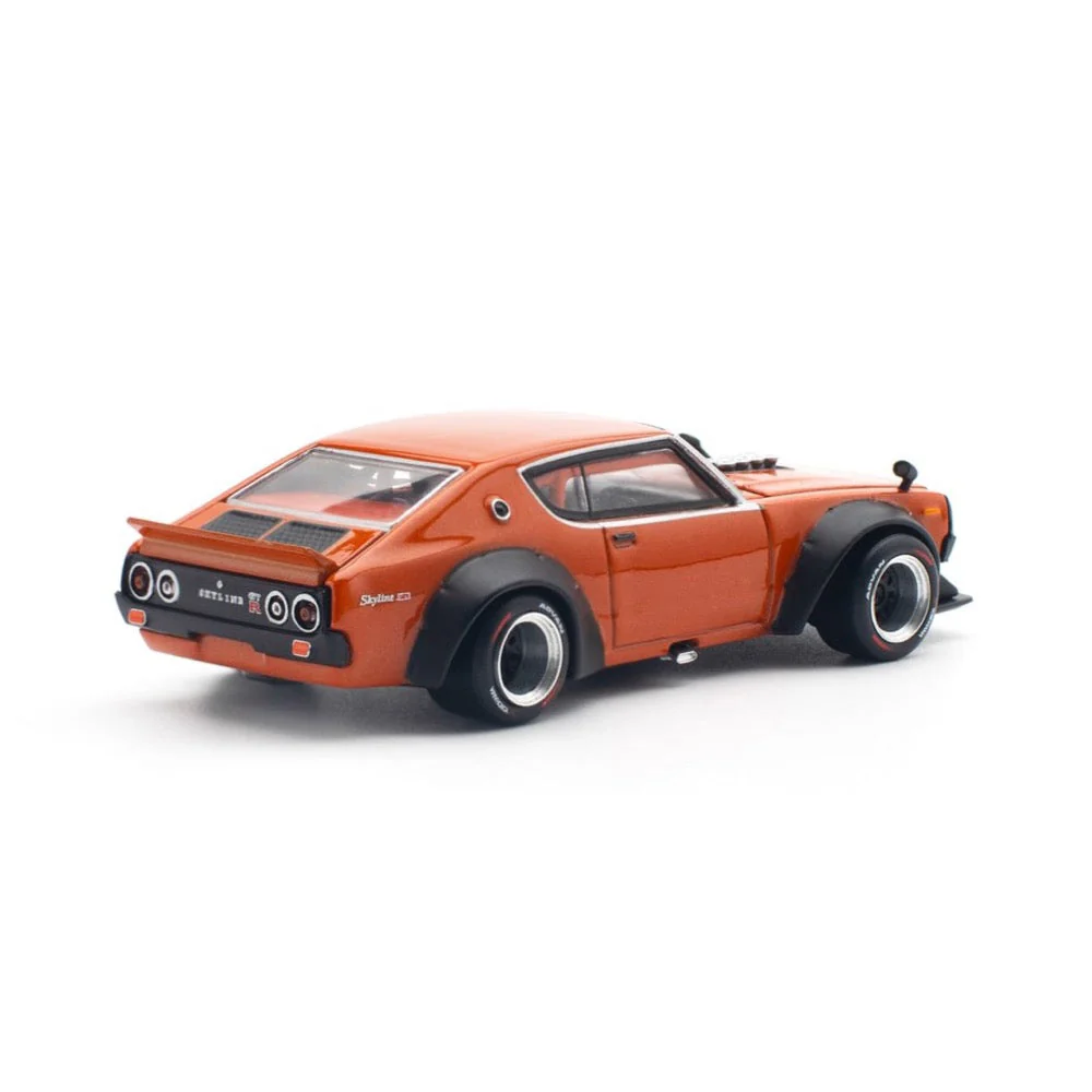 Pop Race 64-0173 1/64 Skyline GT-R V8 Drift Kenmeri Orange - Image 7