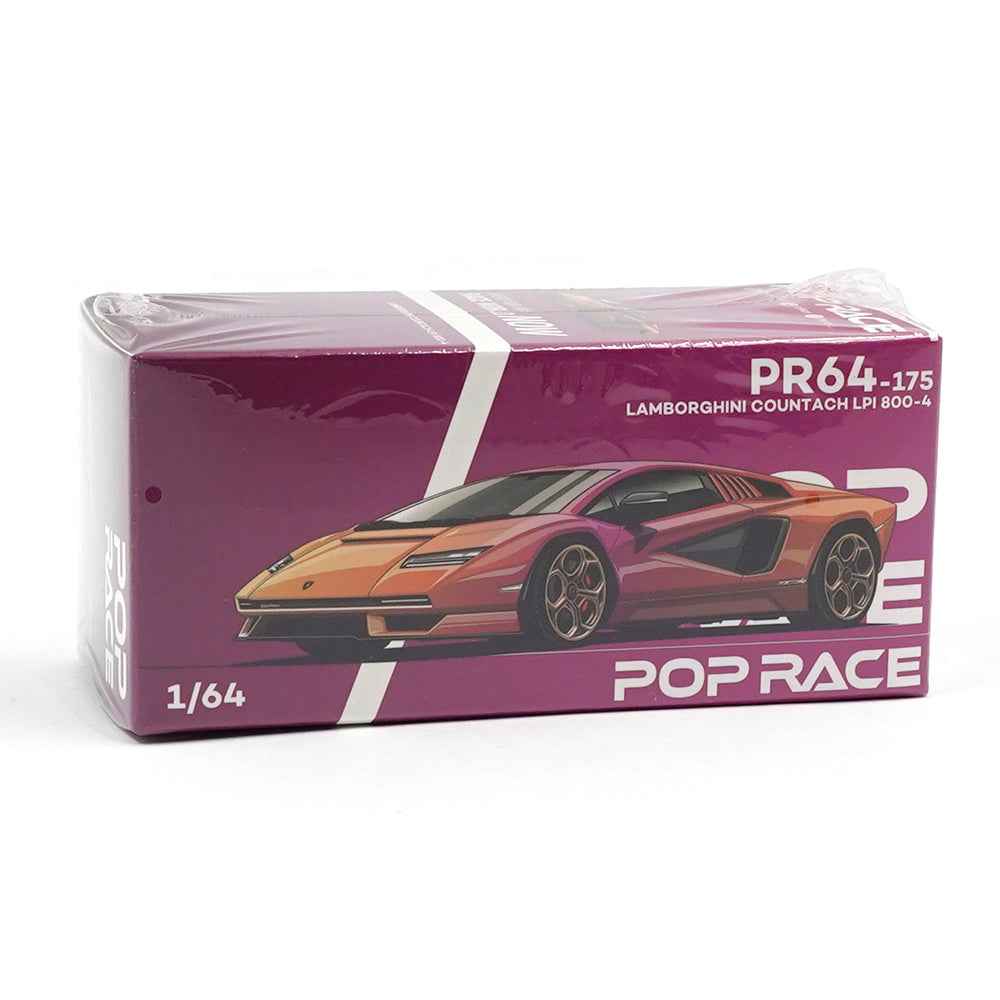 Pop Race 64-0175 1/64 Lamborghini Countach LPI 800-4 Blu Hal - Image 5
