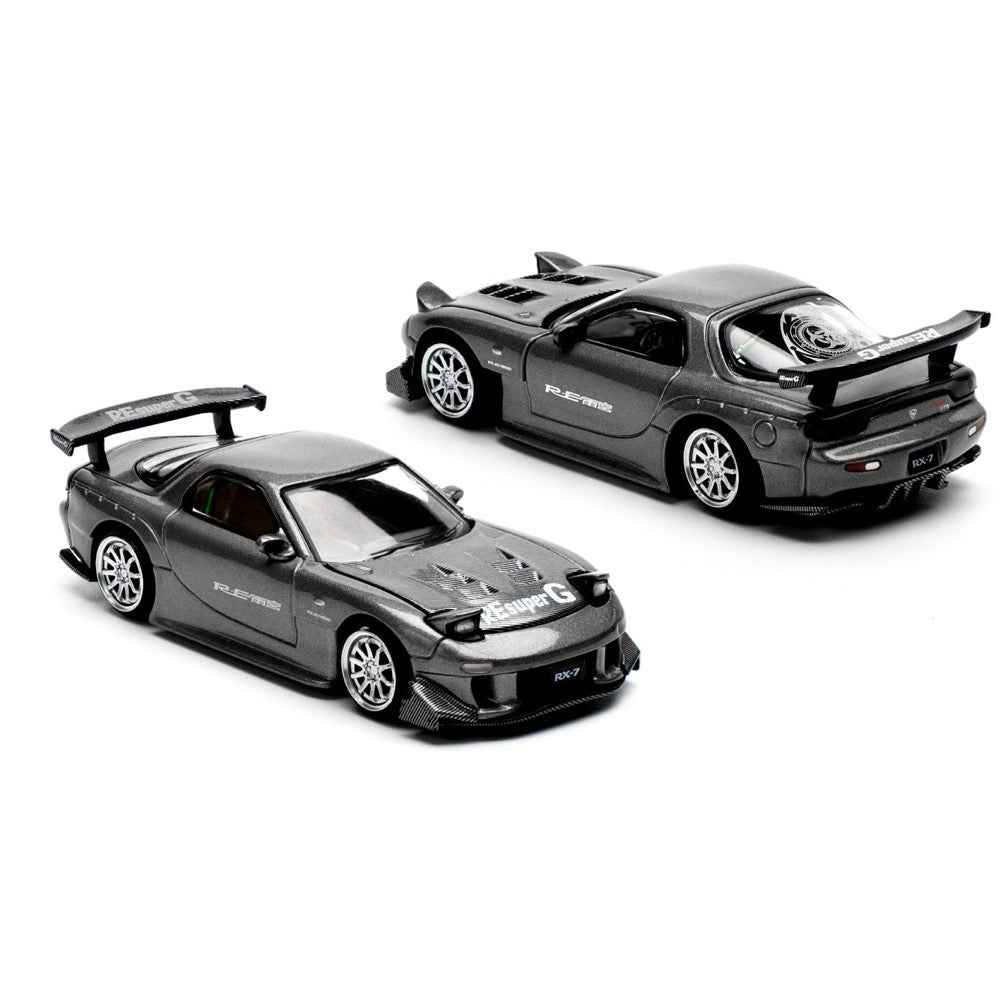 Pop Race 64-0255 1/64 Mazda RX7 Re-Amemiya Gun Metal - Image 7